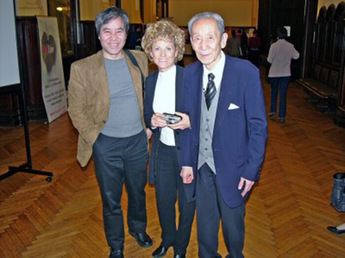 Michio Kushi professzor, a makrobiotika alapítója és Sebestyén Szilvia