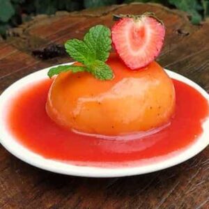 Almás puliszka eperöntettel