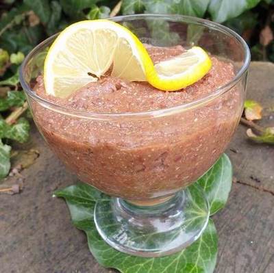 makrobiotikus aszalványos azuki bab desszert