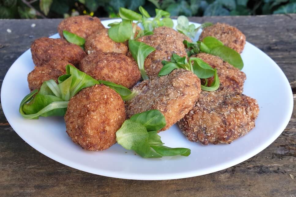 Makrobiotikus zöldséges köles krokett/fasírt