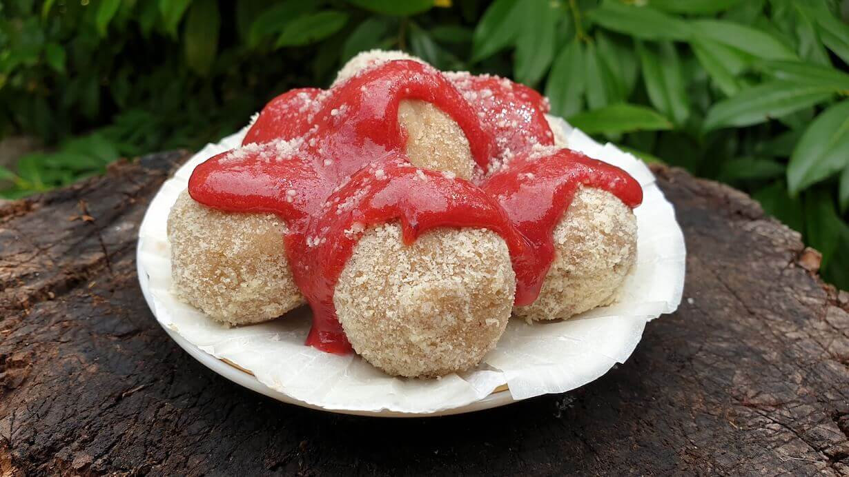 Makrobiotikus gesztenyés mandula golyó