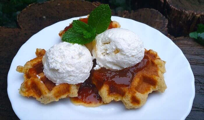 Mindenmentes gofri lekvárral